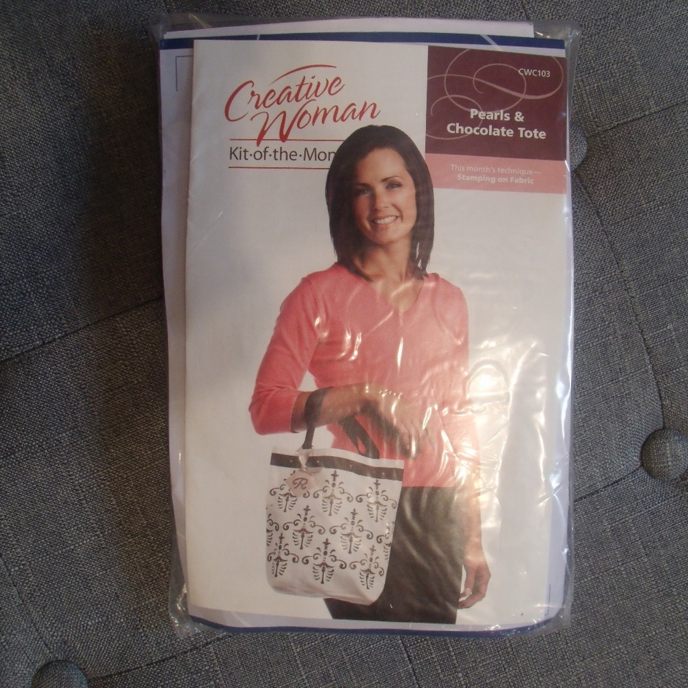 Creative Woman Pearls & Chocolate Tote DIY Kit NEW